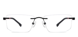 Black Rectangle Rimless Unisex Eyeglasses by Lenskart Air-200225