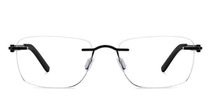 Black Rectangle Rimless Unisex Eyeglasses by Lenskart Air-200720