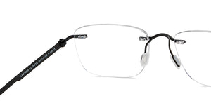 Black Rectangle Rimless Unisex Eyeglasses by Lenskart Air-200720