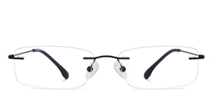Black Rectangle Rimless Unisex Eyeglasses by Vincent Chase-150417