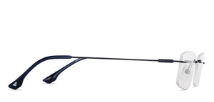 Black Rectangle Rimless Unisex Eyeglasses by Vincent Chase-150417