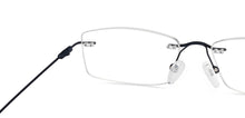 Load image into Gallery viewer, Black Rectangle Rimless Unisex Eyeglasses by Vincent Chase-150417