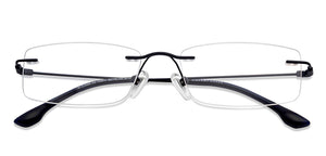 Black Rectangle Rimless Unisex Eyeglasses by Vincent Chase-150417