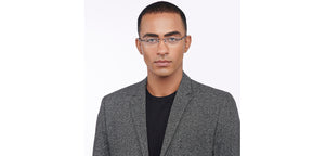 Black Rectangle Rimless Unisex Eyeglasses by Vincent Chase-207653