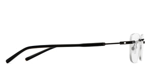 Black Rectangle Rimless Unisex Eyeglasses by Vincent Chase-207653