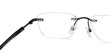 Load image into Gallery viewer, Black Rectangle Rimless Unisex Eyeglasses by Vincent Chase-207653