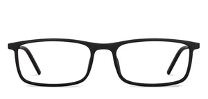 Black Rectangle Full Rim Unisex Eyeglasses by John Jacobs-150869