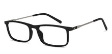Load image into Gallery viewer, Black Rectangle Full Rim Unisex Eyeglasses by John Jacobs-150869