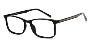 Black Rectangle Full Rim Unisex Eyeglasses by Lenskart Air-151686
