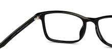Load image into Gallery viewer, Black Rectangle Full Rim Unisex Eyeglasses by Lenskart Air-151686