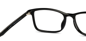 Black Rectangle Full Rim Unisex Eyeglasses by Lenskart Air-151686