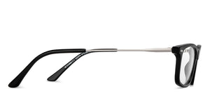 Black Rectangle Full Rim Unisex Eyeglasses by Vincent Chase-152474