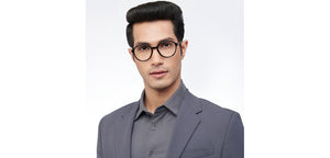 Black Round Full Rim Unisex Eyeglasses by John Jacobs-205979