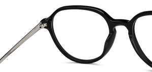 Black Round Full Rim Unisex Eyeglasses by John Jacobs-205979