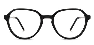 Black Round Full Rim Unisex Eyeglasses by John Jacobs-205979