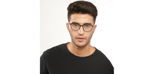 Load image into Gallery viewer, Black Rectangle Full Rim Unisex Eyeglasses by John Jacobs-150854