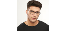 Load image into Gallery viewer, Black Rectangle Full Rim Unisex Eyeglasses by John Jacobs-150854