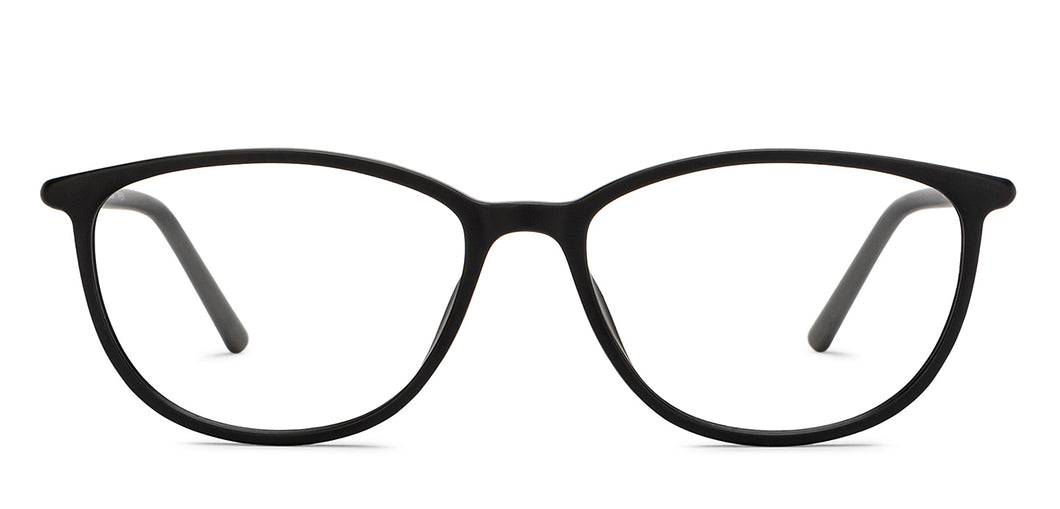 Black Rectangle Full Rim Unisex Eyeglasses by John Jacobs-150854