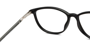 Black Rectangle Full Rim Unisex Eyeglasses by John Jacobs-150854