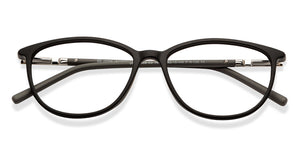 Black Rectangle Full Rim Unisex Eyeglasses by John Jacobs-150854