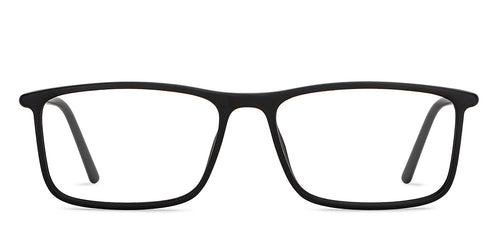 Black Rectangle Full Rim Unisex Eyeglasses by John Jacobs-150850