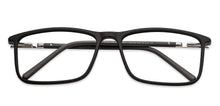 Load image into Gallery viewer, Black Rectangle Full Rim Unisex Eyeglasses by John Jacobs-150850