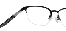 Load image into Gallery viewer, Black Square Half Rim Unisex Eyeglasses by Vincent Chase Online-200775
