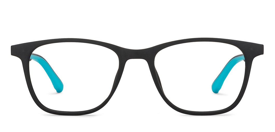 Black Square Full Rim Kids Eyeglasses by Hooper-200352