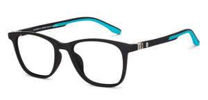 Black Square Full Rim Kids Eyeglasses by Hooper-200352