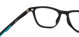 Black Square Full Rim Kids Eyeglasses by Hooper-200352