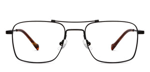 Black Rectangle Full Rim Unisex Eyeglasses by John Jacobs-206519