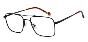 Black Rectangle Full Rim Unisex Eyeglasses by John Jacobs-206519