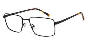 Black Rectangle Full Rim Unisex Eyeglasses by John Jacobs-205311