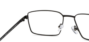 Black Rectangle Full Rim Unisex Eyeglasses by John Jacobs-205311