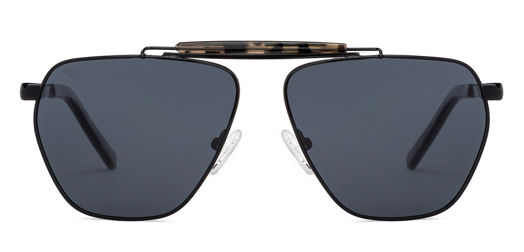 Black Aviator Full Rim Unisex Sunglasses by Vincent Chase Polarized-151114