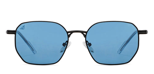 Black Geometric Full Rim Unisex Sunglasses by Vincent Chase-151070