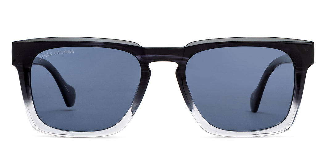 Black Square Full Rim Unisex Sunglasses by John Jacobs-208135