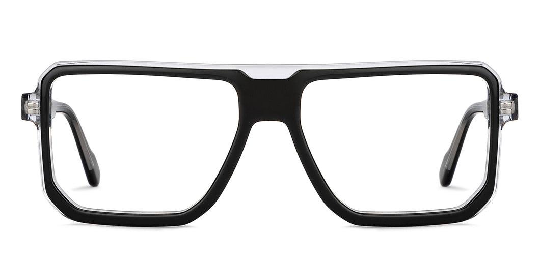 Black Square Full Rim Men Eyeglasses by John Jacobs-151337