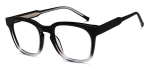 Black Wayfarer Full Rim Unisex Eyeglasses by John Jacobs-205981