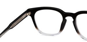 Black Wayfarer Full Rim Unisex Eyeglasses by John Jacobs-205981