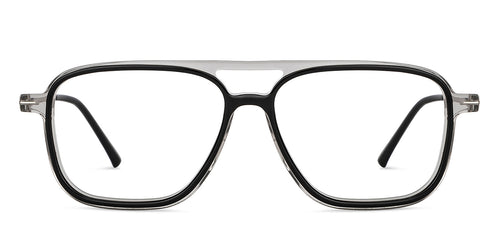 Black Rectangle Full Rim Unisex Eyeglasses by John Jacobs-150103