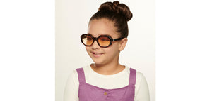 Tortoise Geometric Full Rim Kid Sunglasses by Hooper-200326