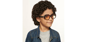Tortoise Geometric Full Rim Kid Sunglasses by Hooper-200326