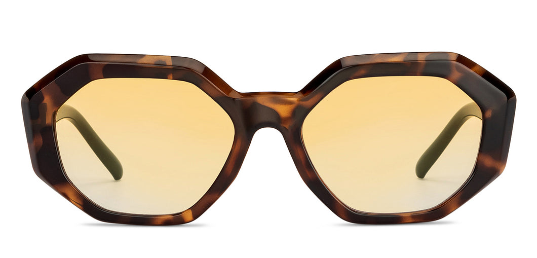 Tortoise Geometric Full Rim Kid Sunglasses by Hooper-200326