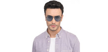 Load image into Gallery viewer, Black Geometric Full Rim Unisex Sunglasses by Vincent Chase-209337