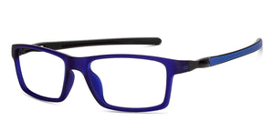 Blue Rectangle Full Rim Unisex Eyeglasses by Lenskart Air-201056