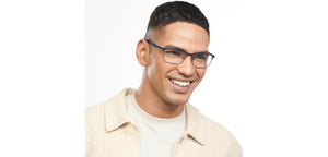Blue Rectangle Full Rim Unisex Eyeglasses by Vincent Chase-200901