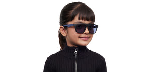 Black Square Full Rim Kids Sunglasses by Hooper-212049