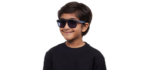Black Square Full Rim Kids Sunglasses by Hooper-212049