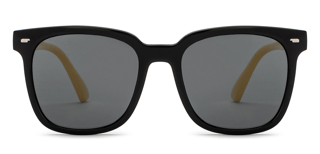 Black Wayfarer Full Rim Kids Sunglasses by Hooper-209615